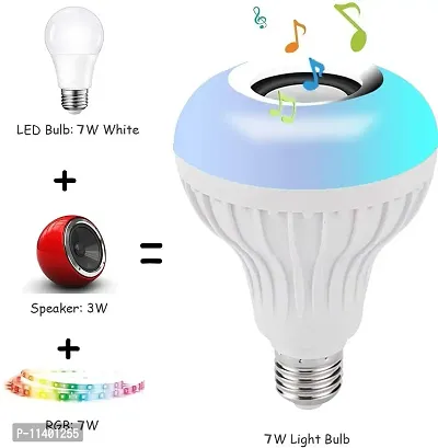 E27 LED Music Light Bulb with Bluetooth RGB Changing Color Lamp Built-in Audio Speaker with Remote Control for Home, Bedroom, Living Room, (Multi-Colored)-thumb4
