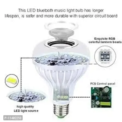 Multicolor Changing Musical Bulb12-Watt Led Light Bulb With Bluetooth Speaker and Remote Controled Light Changing for Party, Home, Halloween Festival Decorations-thumb5