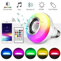 Tulsi LED Wireless Light Bulb Speaker, RGB Music Bulb, B22 Base Color Changing with Remote Control for Party, Home, Halloween Christmas Decorations-Pack of 1) 1year warranty-thumb1