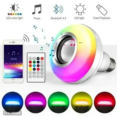 Tulsi LED Wireless Light Bulb Speaker, RGB Music Bulb, B22 Base Color Changing with Remote Control for Party, Home, Halloween Christmas Decorations-Pack of 1) 1year warranty-thumb2