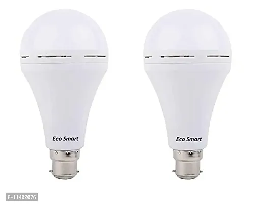 Eco Smart Rechargeable Emergency Inverter LED Bulb B22 12-Watt - White (Pack of 2)-thumb2