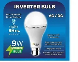 Generic Pack Of 2 Ac Dc Led Emergency Rechargeable Bulb 12 To 15 Watt Bulb Emergency Light (Milky White 2,B22D,A21)-thumb1