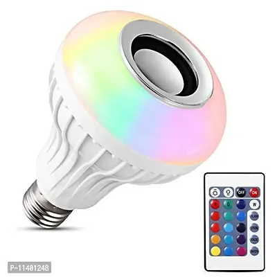 RA Trade Company LED Light Bulb, Smart 12W B22 LED Bluetooth 3.0 Speaker Music Bulb RGB Change with 24 Key Remote Controller, Multicolour