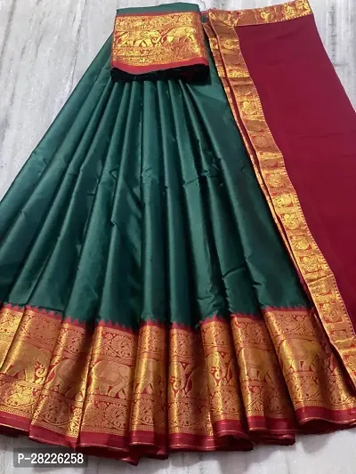 Beautiful Art Silk Lehenga Choli With Dupatta For Women-thumb4