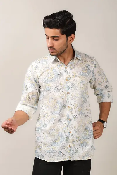 Stylish Fancy Cotton Long Sleeves Regular Fit Casual Shirts For Men