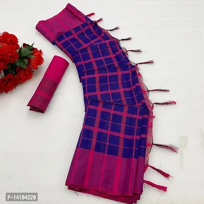 Beautiful Cotton Saree with Blouse Piece For Women