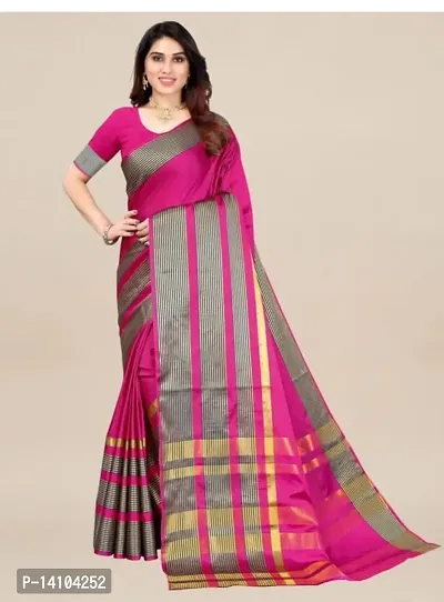 Beautiful Cotton Saree with Blouse Piece For Women