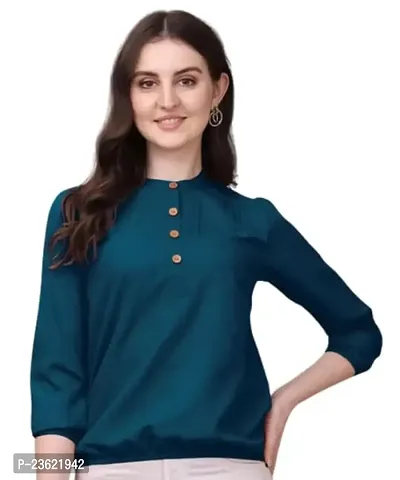 FASHIONJET Fashionable Women's Top - Perfect for Any Occasion Regular Fit Top || Casual Top Blue-thumb0
