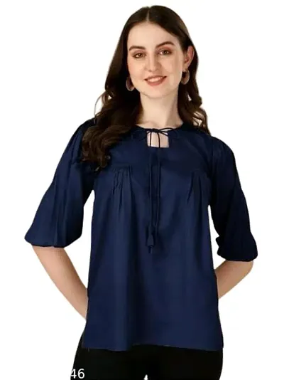 FASHIONJET Fashionable Women's Top - Perfect for Any Occasion Regular Fit Top || Casual Top Blue