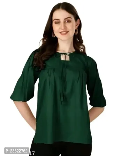 FASHIONJET Fashionable Women's Top - Perfect for Any Occasion Regular Fit Top || Casual Top Green Size: [Small]