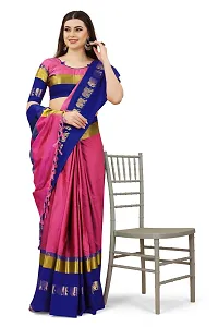 Self Design Kanjivaram Art Silk Saree Multicolor Blue-thumb1