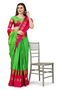 Self Design Kanjivaram Art Silk Saree Pink Light Green-thumb1