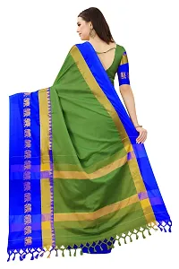 Self Design Kanjivaram Art Silk Saree Dark Green Blue-thumb3