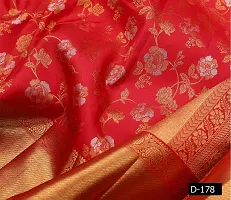 Woven Banarasi Cotton Silk Saree Red Gold-thumb2