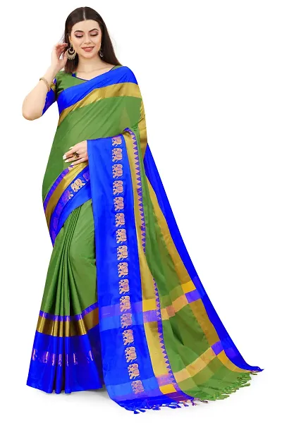 Alluring Art Silk Saree with Blouse piece 