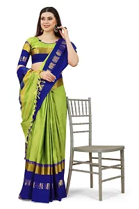 Self Design Kanjivaram Art Silk Saree Blue Light Green-thumb1