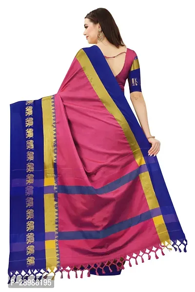 Self Design Kanjivaram Art Silk Saree Multicolor Blue-thumb4