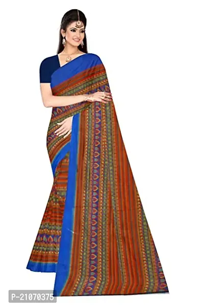 Stylish Georgette Multicoloured Printed Saree with Blouse piece For Women-thumb0
