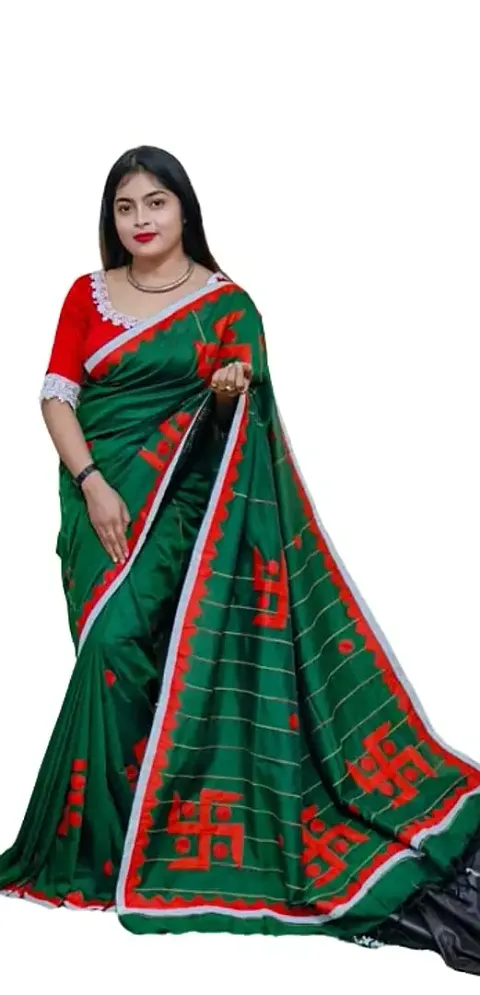 Elegant Poly Silk Saree with Blouse piece For Women