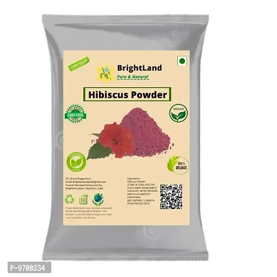 100% NATURAL Hibiscus Flower (Rosa Sinensis) Gudhal Powder | For Hair  Face Pack, 100g-thumb0