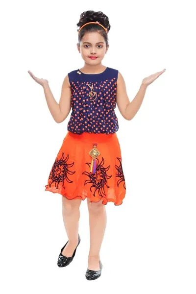 STYLISH 2 PIECE COTTON RAYON SKIRT FOR BABY GIRLS