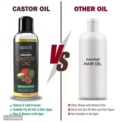 Cold-Pressed 100% Pure Castor Oil - For Hair Growth | castor oil | castor oil for eyebrows | castor hair oil | castor oil for eyelashes | castor oil for skin | castor oil for hair growth--thumb2