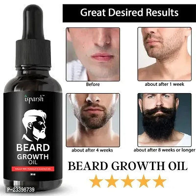 Beard and Hair Growth Oil, 30 ml | Beard growth oil for men | Hair growth oil for men | For faster beard growth | For thicker and fuller looking beard | Best Beard Oil for Patchy Beard | Clinically T