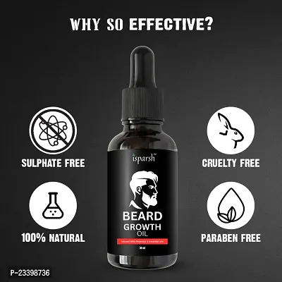 Beard and Hair Growth Oil, 30 ml | Beard growth oil for men | Hair growth oil for men | For faster beard growth | For thicker and fuller looking beard | Best Beard Oil for Patchy Beard | Clinically T-thumb2