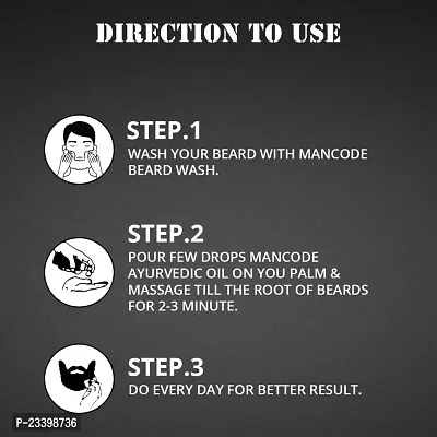 Beard and Hair Growth Oil, 30 ml | Beard growth oil for men | Hair growth oil for men | For faster beard growth | For thicker and fuller looking beard | Best Beard Oil for Patchy Beard | Clinically T-thumb3