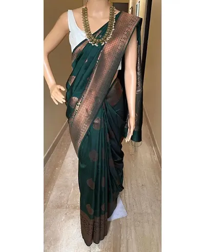 Must Have Art Silk Saree with Blouse piece 