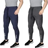 Elegant Lycra Blend Regular Track Pants For Men And Boys- Pack Of 2-thumb2