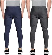 Elegant Lycra Blend Regular Track Pants For Men And Boys- Pack Of 2-thumb1