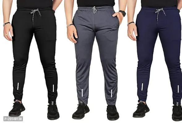 Solid Men Pack Of 3 TrackPants