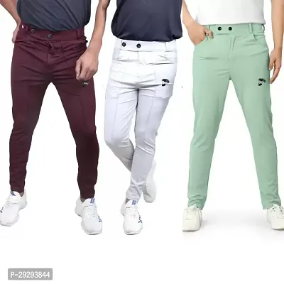 Pack Of 3 Ace Sports Solid Men Track Pants