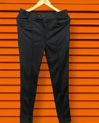 Classic Polyester Blend Solid Track Pant for Men-thumb2