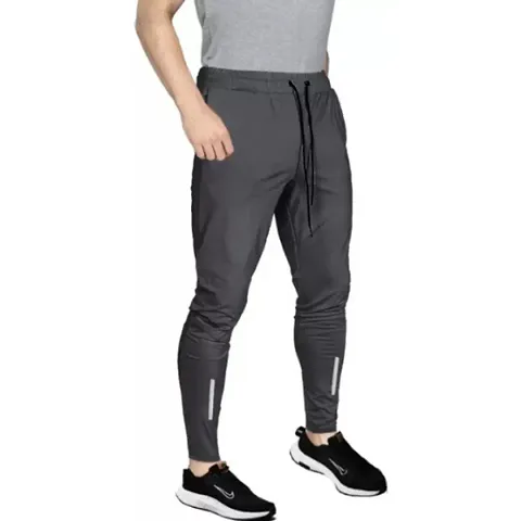 Stylish Spandex Solid Regular Track Pants For Men