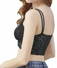 ZXS STYLE Women's Net Lightly-Padded Non-Wired Bralette Bra for Women-thumb2