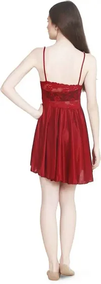 ZXS Style Women's Satin Nightdresses Nightdress Red-thumb1