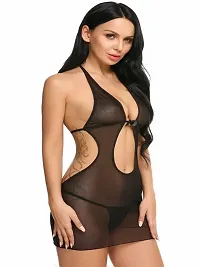 ZXS STYLE Babydoll Lingerie for Women Women's Babydoll Nightwear Honeymoon Babydoll Dress Ladies Babydoll Dresses (Free Size ZXS_152) (Free Size, Black)-thumb4