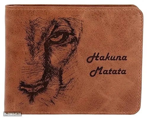 The Lion King Engraved and RFID Protected Genuine Leather Wallet-thumb0