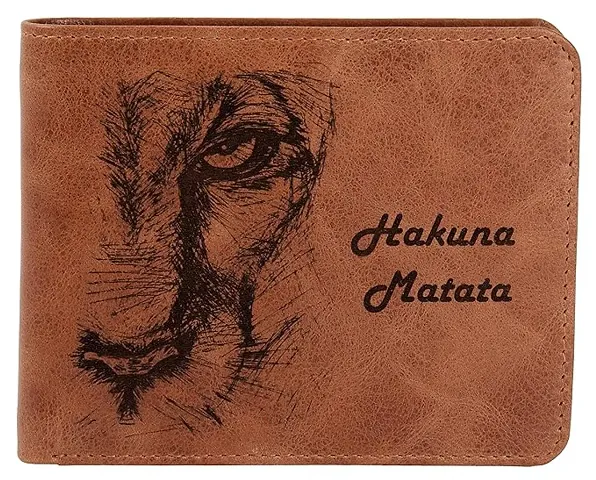 The Lion King Engraved and RFID Protected Genuine Leather Wallet