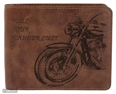 Bike Engraved Genuine Leather Wallet for Men-thumb0