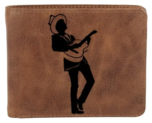 Blowin in The Wind Country Music Engraved Leather Wallet for Blues