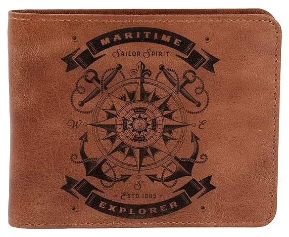 Engraved Leather Wallet for Men