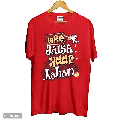 BRATMAZ Womens Regular Fit Cotton Tshirt for Tere Jesa Yaar Kahan Printed T-Shirt for Women-thumb5