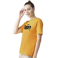 BRATMAZ Cotton Regular Fit Tshirt for Women's Casual Hobe Naki Printed Women Tshirt Half Sleeve T-Shirt-thumb1