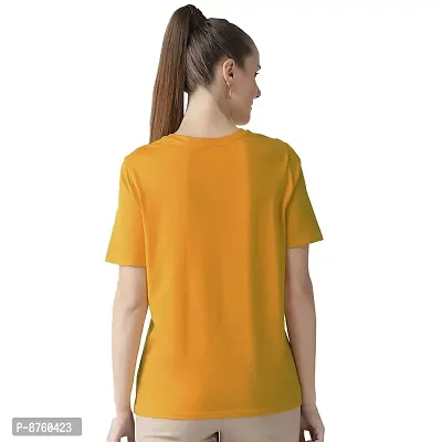 BRATMAZ Cotton Regular Fit Tshirt for Women's Casual Lebel Bujhe Printed Women Tshirt Half Sleeve T-Shirt-thumb4