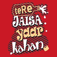 BRATMAZ Womens Regular Fit Cotton Tshirt for Tere Jesa Yaar Kahan Printed T-Shirt for Women-thumb3