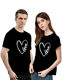 Bratma Love Black Couple T-Shirt-Women-thumb1