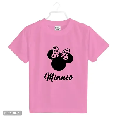 BRATMAZ Kids Cotton Clothing Set Half Sleeve Minnie Printed Regular Tshirt and Shorts For Girls Dress Set-thumb4